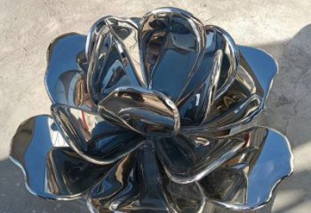 制造蓮花雕塑廠家，金屬組合，鏡面蓮花雕塑常用