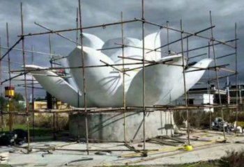 白鋼蓮花雕塑優(yōu)選，陸地?cái)[件，不銹鋼蓮花雕塑制作廠家