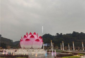 藝術蓮花雕塑廠家，小區擺件，蓮花噴泉雕塑服務商