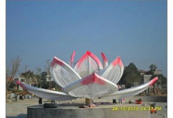 精美荷花不銹鋼雕塑