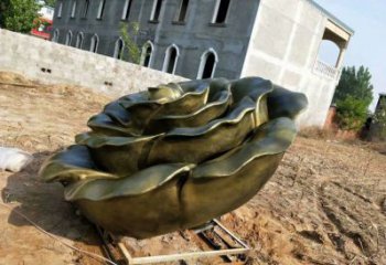 玫瑰花雕塑觀賞型，仿銅工藝，玻璃鋼玫瑰花雕塑定價(jià)