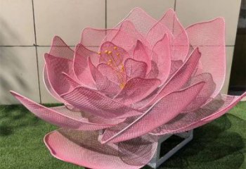 玫瑰花雕塑廠家，鋼管組合，烤漆鏤空玫瑰花雕塑定做