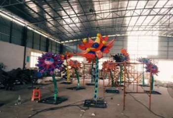 藝術(shù)葵花雕塑觀賞型，街景小品，葵花雕塑常用