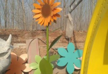 園林葵花雕塑精選，陸地擺件，公園葵花雕塑精品