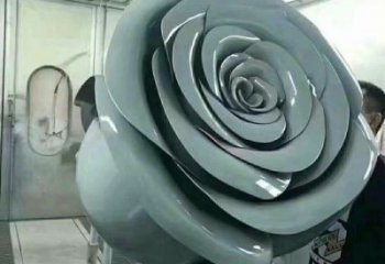 月季雕塑定價，景區雕塑，月季花朵雕塑廠家供給