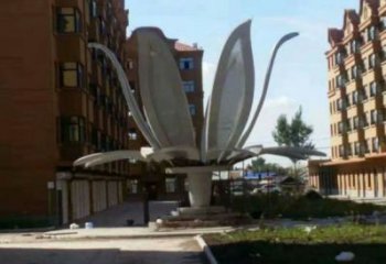 燈光花朵雕塑通用，多彩藝術，不銹鋼燈光茶花雕塑供應