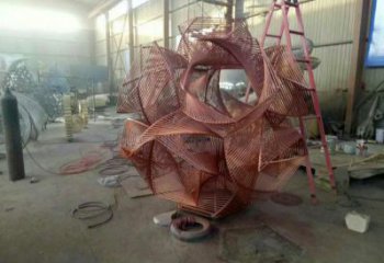 花球雕塑生產，景觀雕塑，不銹鋼花球雕塑定制