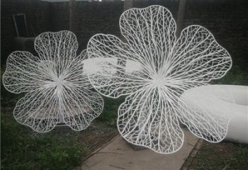 花朵雕塑服務商，公園小品，鏤空花朵雕塑供給