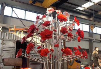 花朵玫瑰雕塑精選，廣場雕塑，展示玫瑰花朵雕塑定做