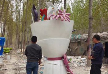 花朵雕塑承接，景觀概念，戶外郁金香花朵雕塑供需