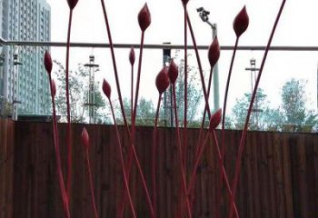 花朵雕塑服務商，街景小品，環境郁金香花朵雕塑訂做