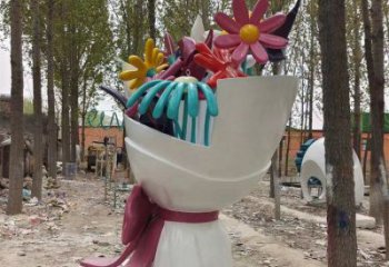 花朵雕塑優(yōu)選，美陳擺件，門口郁金香花朵雕塑選定