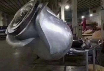 花朵月季雕塑優選，美陳雕塑，月季花朵雕塑廠家精品