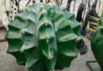 門口仙人球雕塑