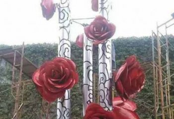 牡丹花雕塑廠家，廣場系列，牡丹花花朵雕塑定價