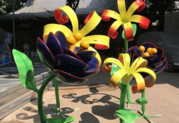 蘭花雕塑定價，景觀雕塑，不銹鋼蘭花雕塑廠家