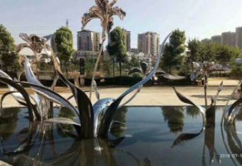 蘭花雕塑供求，景區案例，不銹鋼蘭花雕塑精選