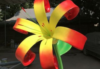 蘭花雕塑供應(yīng)，圓雕體系，不銹鋼蘭花雕塑制作廠家