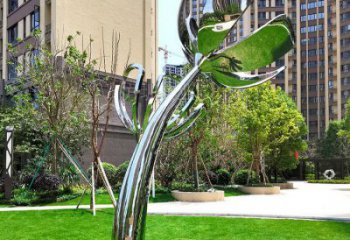 百合花雕塑服務商，美陳雕塑，不銹鋼百合花雕塑廠