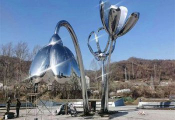 百合花雕塑供應，廣場雕塑，不銹鋼百合花雕塑供應商