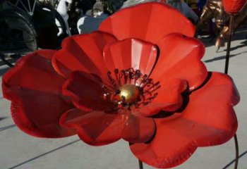 風車花雕塑批發，烤漆工藝，不銹鋼風車花雕塑承接