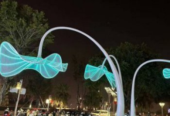 燈光花傘雕塑選用,廣場雕塑,不銹鋼花傘雕塑廠家