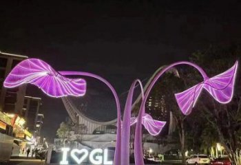 花傘雕塑訂做,街景小品,不銹鋼花傘雕塑制作