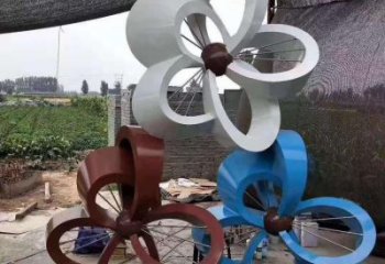 金銀花雕塑生產(chǎn)廠家，廣場(chǎng)系列，不銹鋼金銀花雕塑優(yōu)選