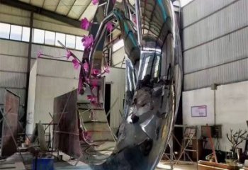 抽象梅花雕塑展品，小區雕塑，梅花雕塑精選