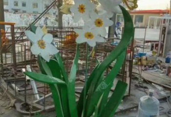 茉莉花雕塑廠家，白鋼構件，不銹鋼茉莉花雕塑供求