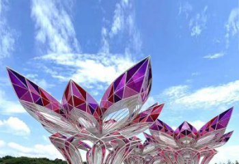 茉莉花雕塑觀賞型，公園小品，不銹鋼茉莉花雕塑廠家常用