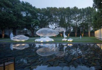 木棉花雕塑展品，鋼絲制作，木棉花雕塑造型廠家