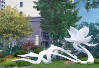 山茶花雕塑供求，美陳雕塑，不銹鋼山茶花雕塑優(yōu)選