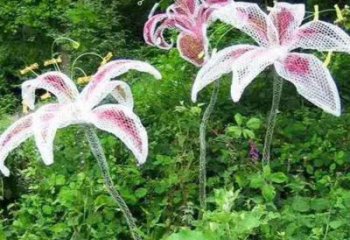 山茶花雕塑精選，中式工藝，鏤空山茶花雕塑廠家