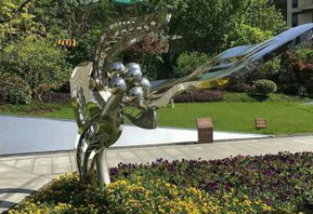 石榴花雕塑通用，街頭雕塑，不銹鋼石榴花雕塑標(biāo)準(zhǔn)