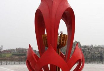 梧桐花雕塑點擊，地標擺件，不銹鋼梧桐花雕塑承接