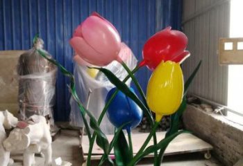 郁金香雕塑廠家，中式工藝，不銹鋼郁金香雕塑精選