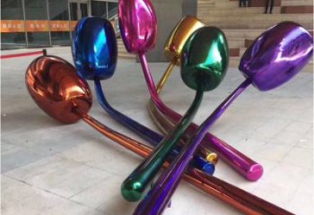 郁金香雕塑供應(yīng)，多彩藝術(shù)，不銹鋼郁金香雕塑廠家