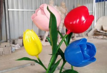 郁金香雕塑展品，公園小品，不銹鋼郁金香雕塑生產(chǎn)商