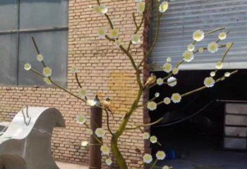 紫丁香雕塑定制，市標雕塑，廣場不銹鋼紫丁香雕塑定做