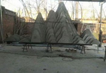 假山景觀雕塑，不銹鋼制作，戶外假山雕塑廠家