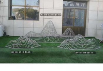 不銹鋼假山雕塑，廣場雕塑，鏤空假山雕塑廠家