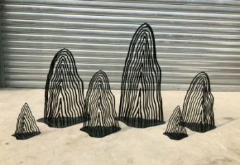 酒店假山雕塑，戶外景觀雕塑，鏤空景觀擺件