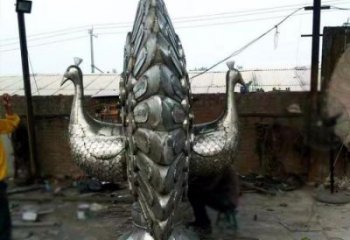 孔雀開(kāi)屏雕塑廠家，露天雕塑，孔雀開(kāi)屏雕塑選用