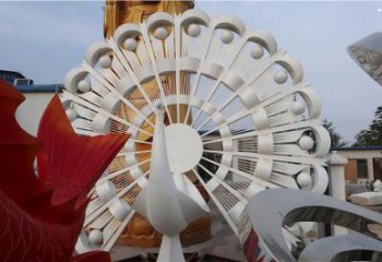 孔雀開(kāi)屏雕塑定做，標(biāo)識(shí)雕塑，仿真孔雀開(kāi)屏雕塑選定?