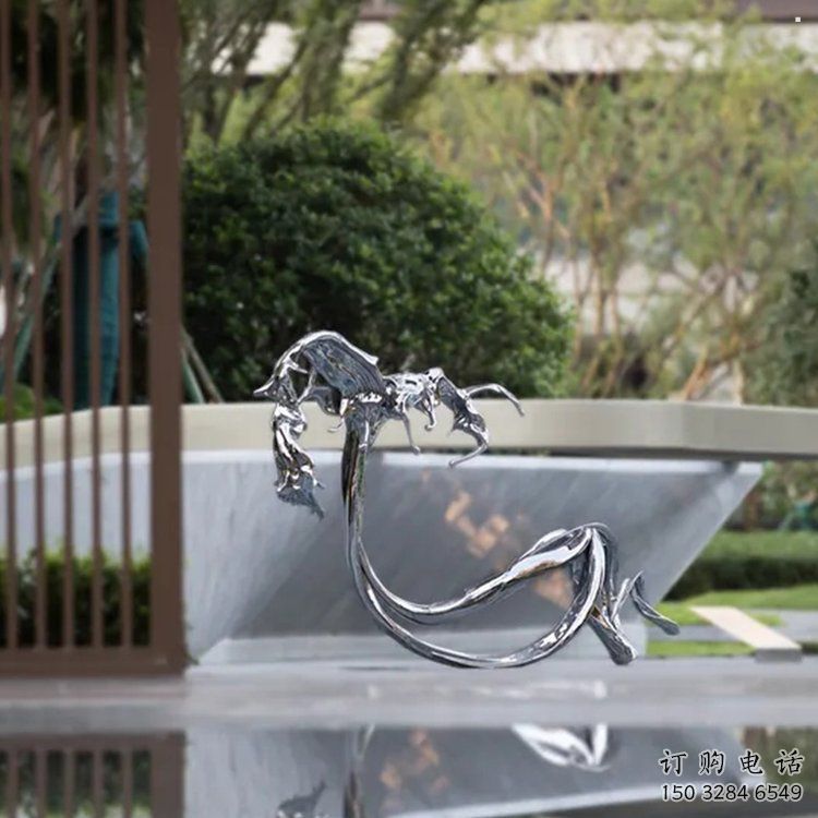 海浪雕塑觀賞型，露天雕塑，不銹鋼海浪紋雕塑訂做