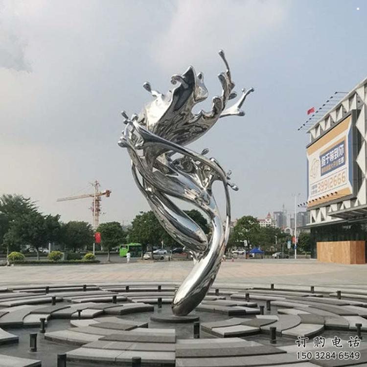 步行街浪花雕塑