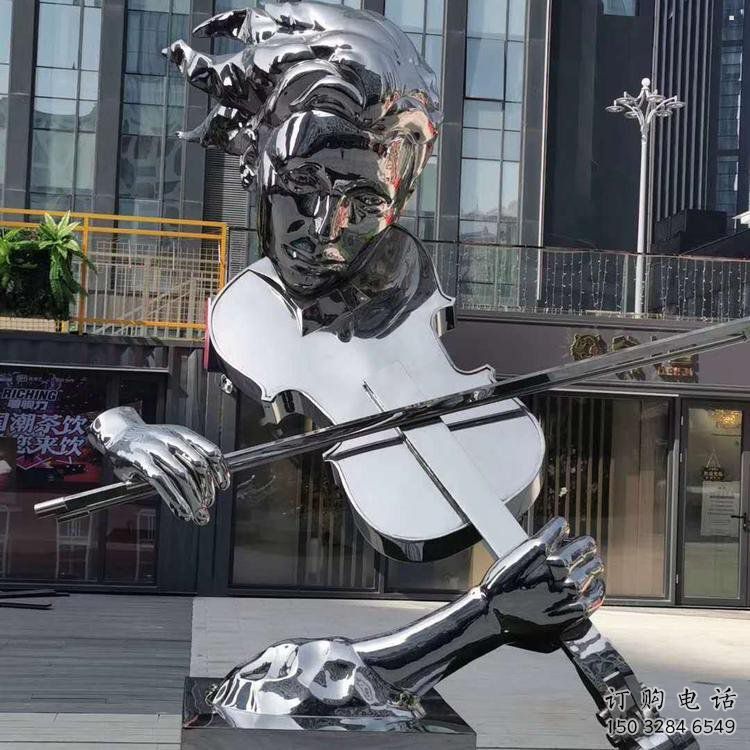 大提琴雕塑展品，公園小品，不銹鋼大提琴雕塑供需