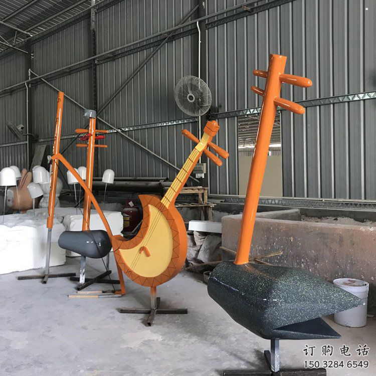 二胡雕塑精品，景觀雕塑，不銹鋼二胡雕塑生產商
