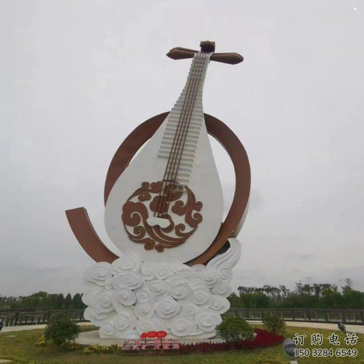 提琴系列雕塑，城市裝飾，彩色烤漆提琴雕塑優(yōu)選